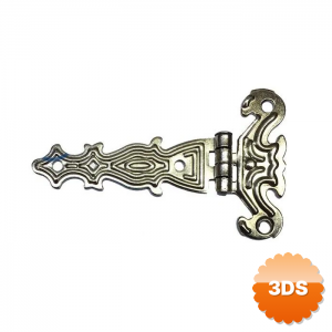 Dekoratif, Sac Tek Kuyruklu Menteşe - 40x68 Mm, Küçük, Nikel, 1 Adet