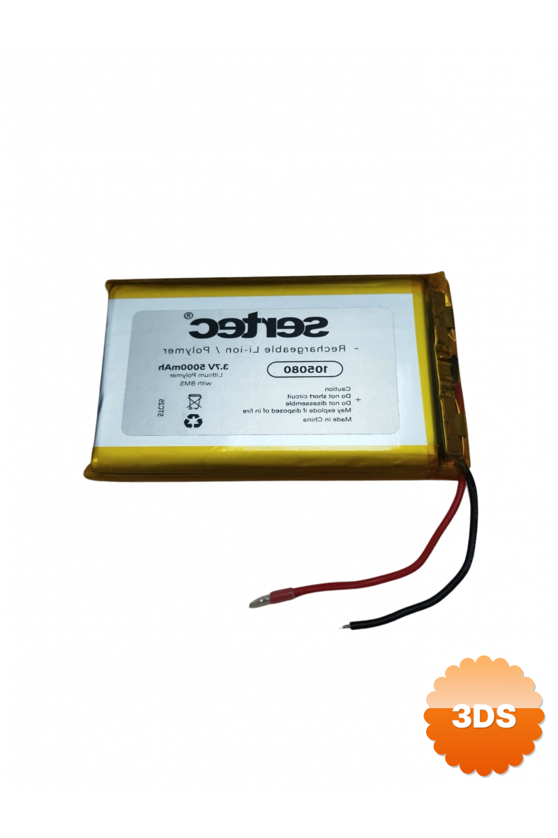 Sertec 105080 3.7v 5000 Mah Li - polymer Pil (devreli/1.5a)