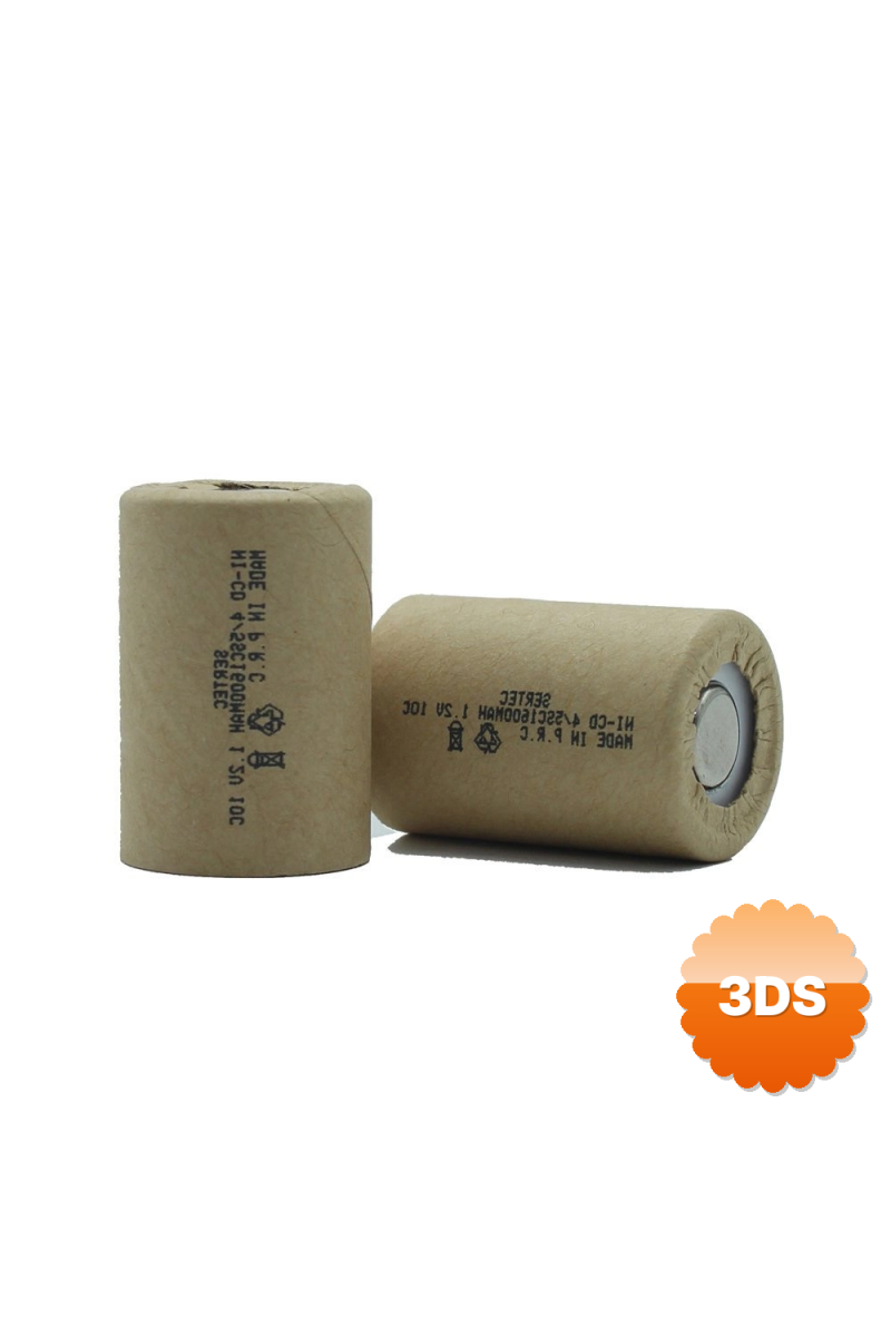 Sertec 1.2v Ni - cd 4/5 Sc 1500 Mah Kağıt Şarjlı Pil 10c (başsız/flat Head)