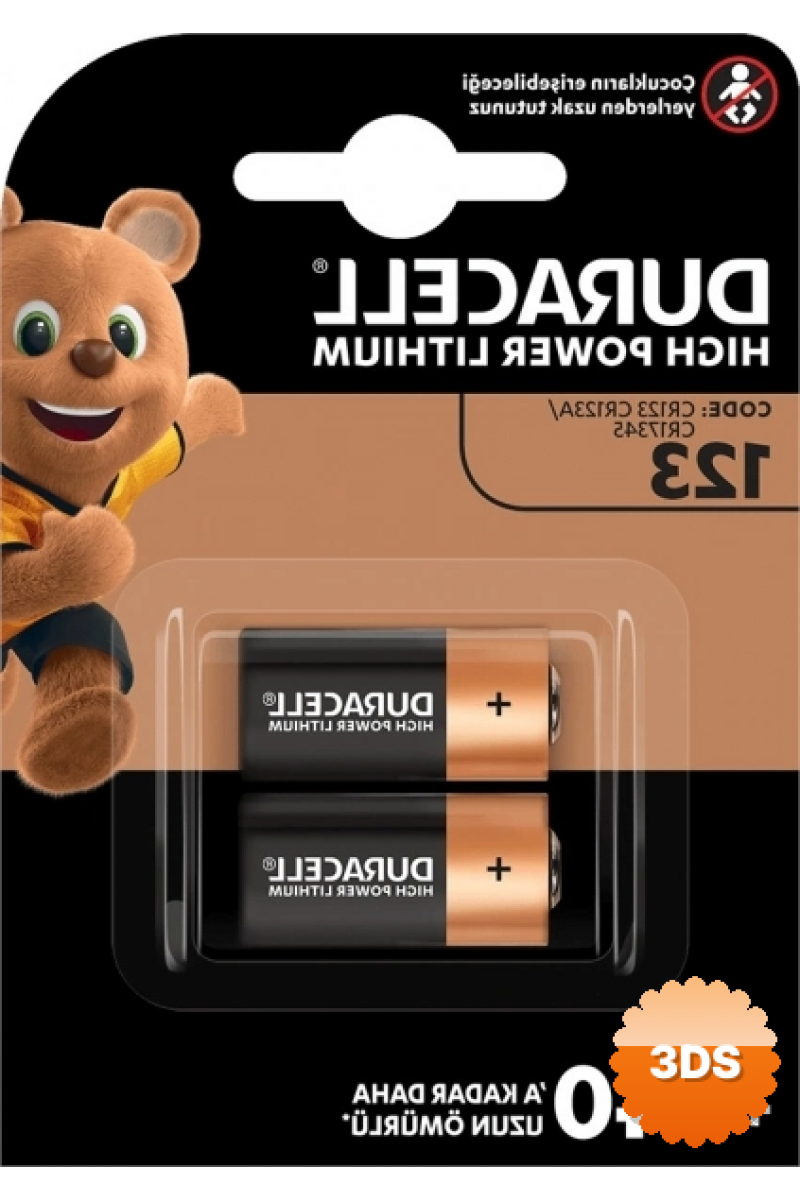Duracell Lityum Cr123a Pil 2li