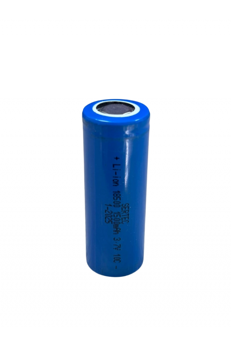Sertec 3.7v Li - ion 18500 1500 Mah 10c Şarjlı Pil