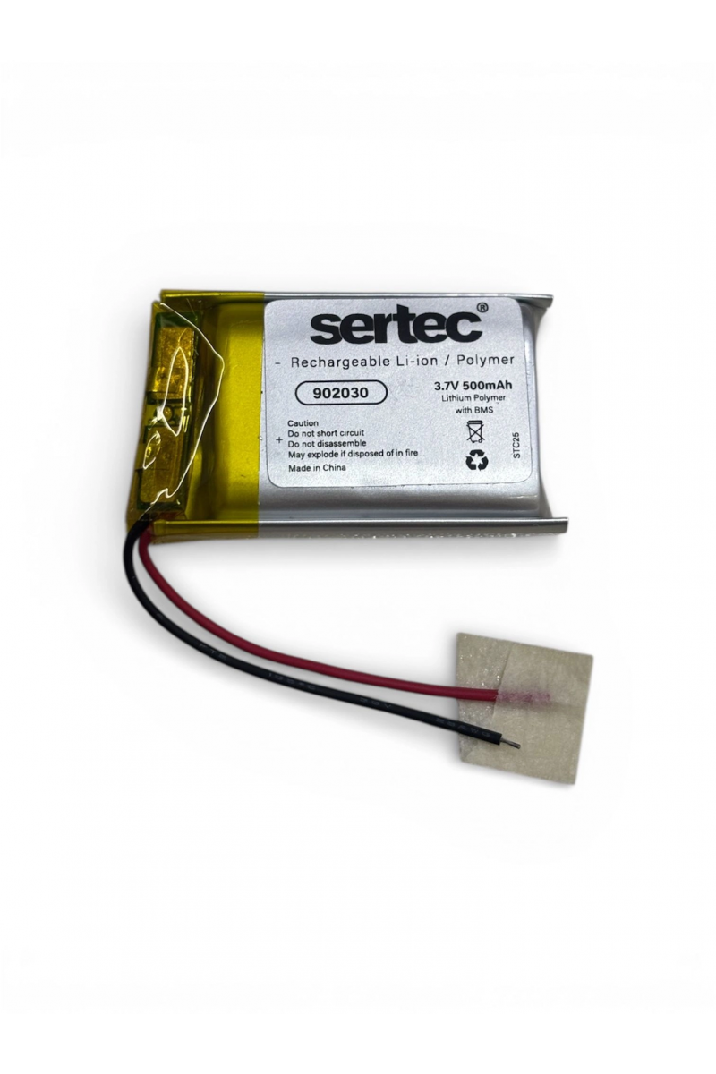 Sertec 902030 3.7v 500 Mah Li - polymer Pil (devreli/1.5a)