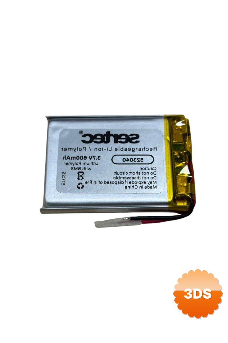 Sertec 523040 3.7v 600 Mah Li - polymer Pil (devreli/1.5a)
