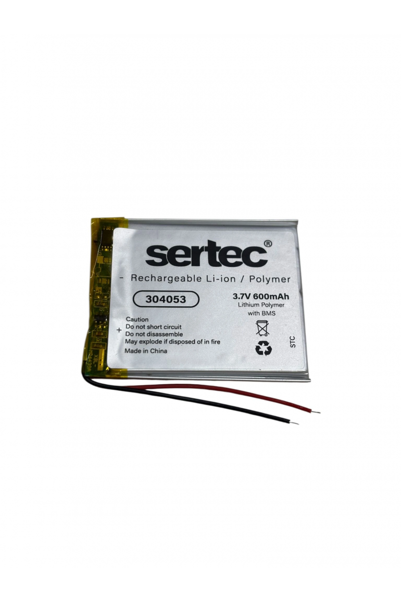 Sertec 304053 3.7v 600 Mah Li - polymer Pil (devreli/1.5a)