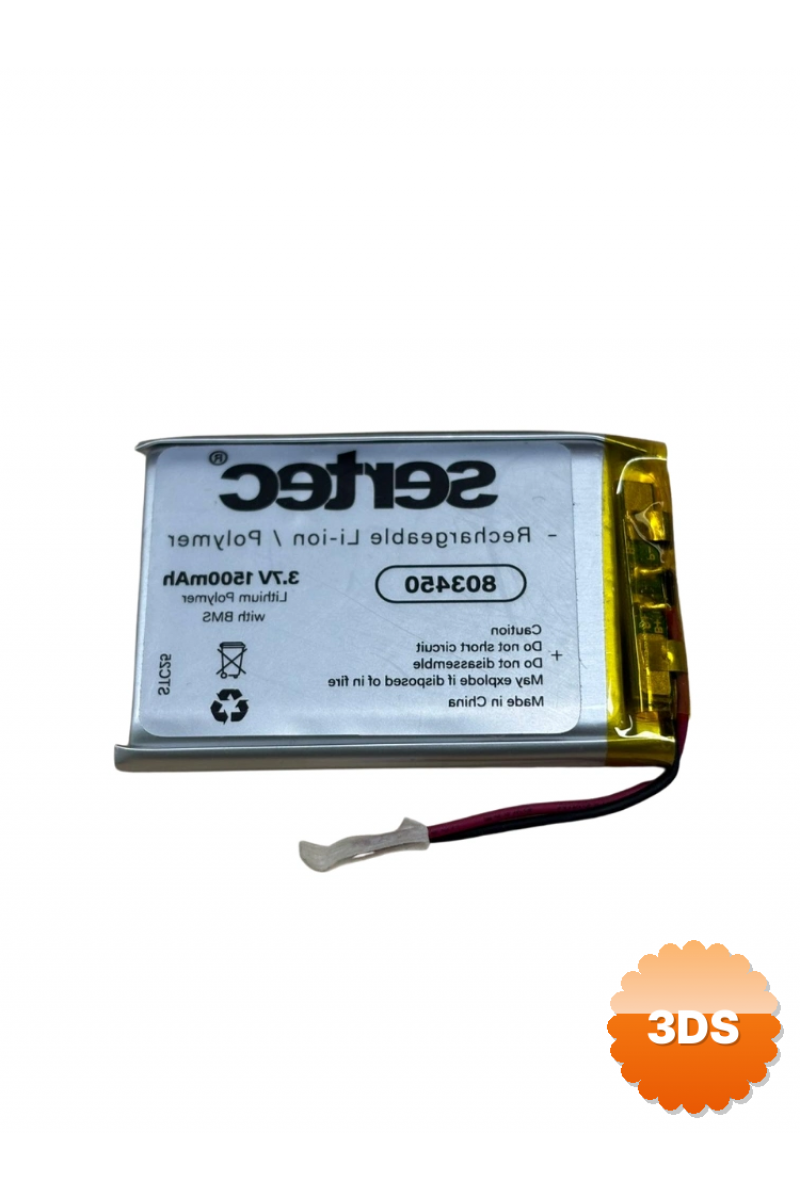 Sertec 803450 3.7v 1500mah Li - polymer Pil (devreli/1.5a)