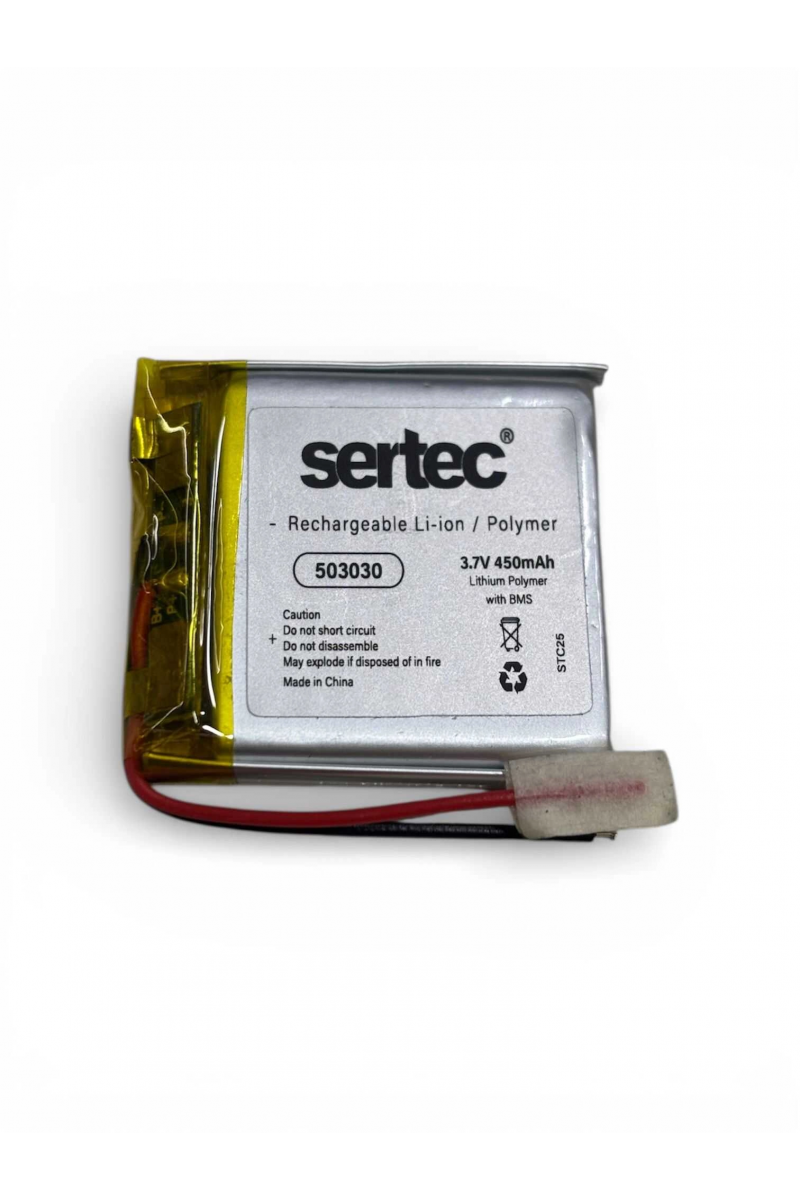Sertec 503030 3.7v 450mah Li - polymer Pil (devreli/1.5a)