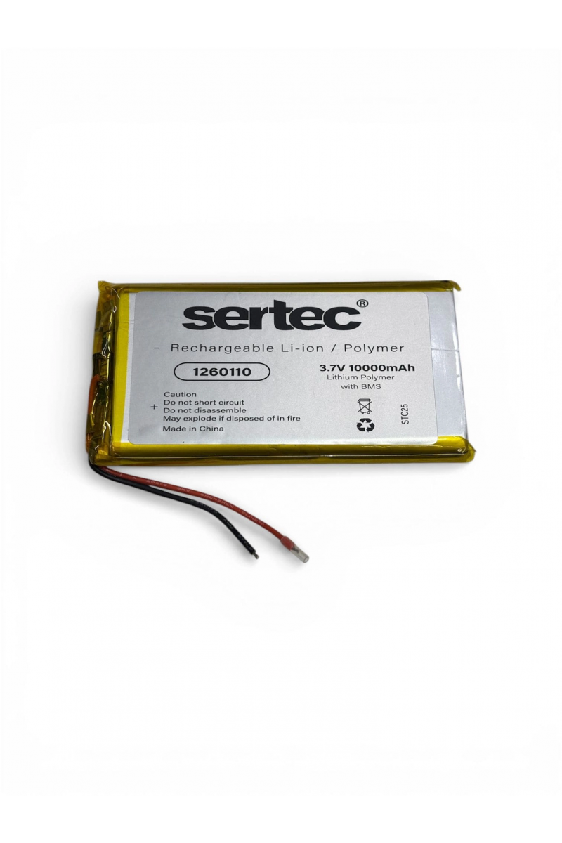 Sertec 1260110 3.7v 10.000mah Li - polymer Pil (devreli/1.5a)
