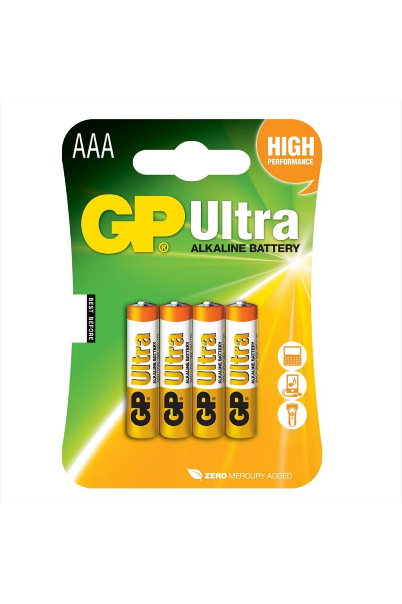 Gp Ultra Alkalin Aaa İnce Kalem Pil 4lü