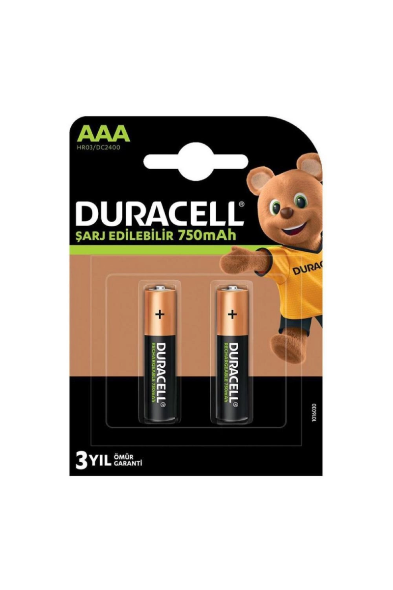 Duracell 1.2v 750 Mah Aaa Şarjlı Kalem Pil 2li