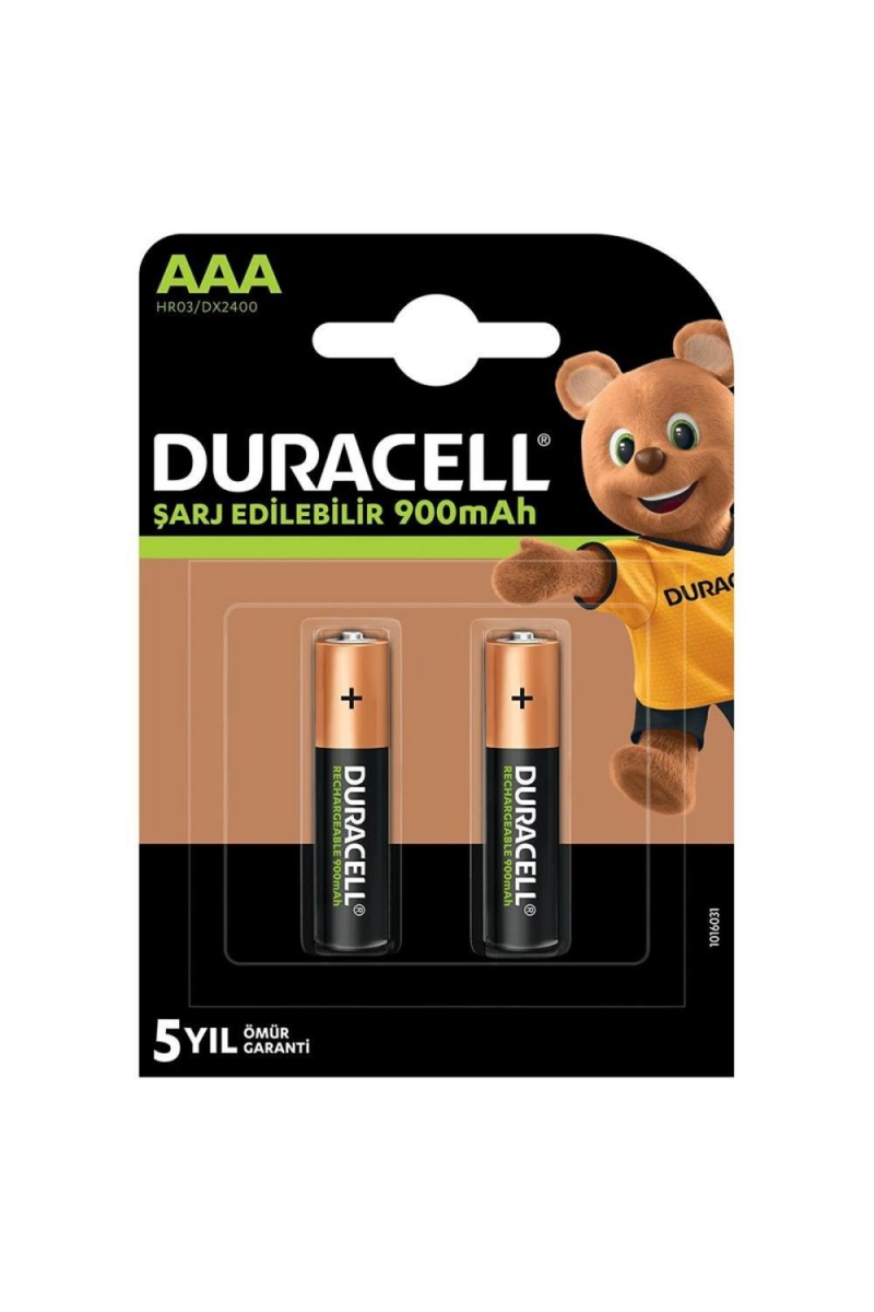 Duracell 1.2v 900mah Aaa Şarj Edilebilir İnce Kalem Pil 2li Paket