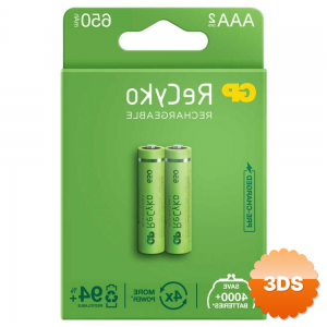 Gp Recyko 650mah Aaa Şarj Edilebilir İnce Kalem Pil 2'li Paket