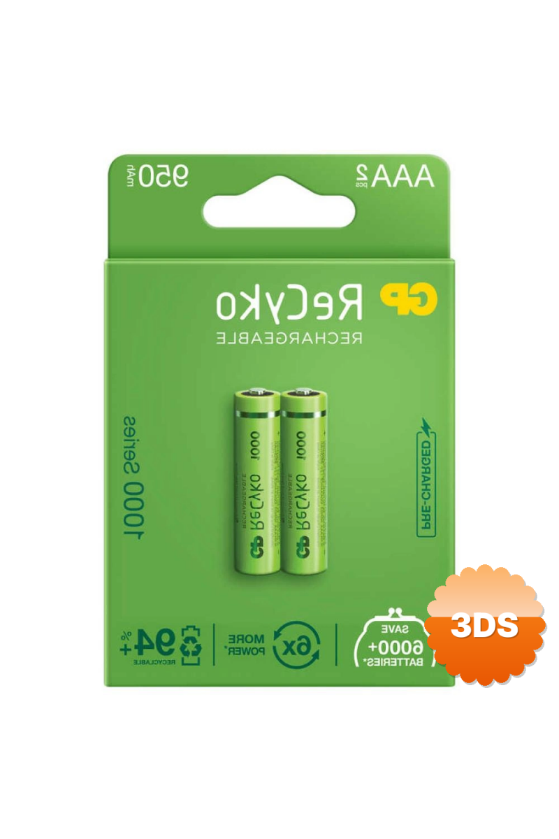 Gp Recyko 950mah Aaa Şarj Edilebilir İnce Kalem Pil 2li Paket