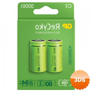 Gp Recyko 3000mah C Orta Boy Şarj Edilebilir Pil 2'li Paket