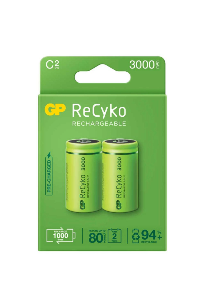Gp Recyko 3000mah C Orta Boy Şarj Edilebilir Pil 2li Paket