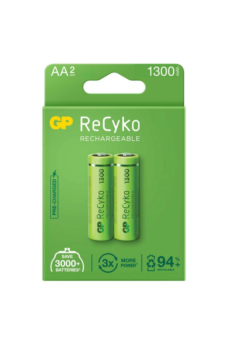 Gp Recyko 1300mah Aa Şarj Edilebilir Kalem Pil 2li Paket