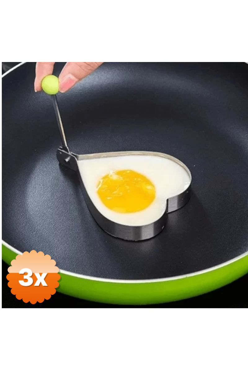 Metalik Kalp Şeklinde Metal Omlet Yumurta Ve Krep Kalıpları