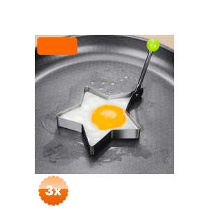 3 Adet Metalik Yıldız Şeklinde Metal Omlet Yumurta Ve Krep Kalıpları