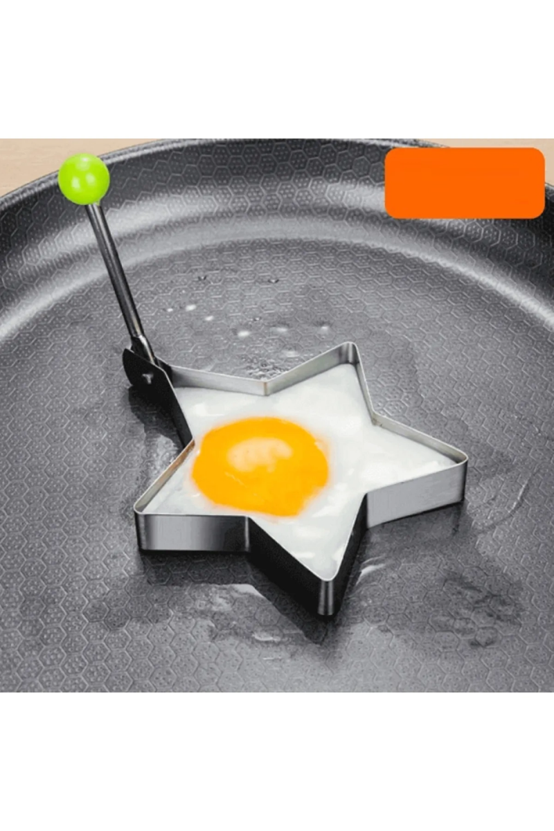 Metalik Yıldız Şeklinde Metal Omlet Yumurta Ve Krep Kalıpları
