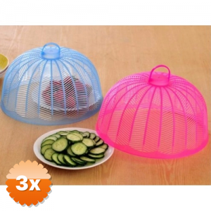 3 Adet Plastik Yemek Ekmek Koruyucu Cibinlik Sineklik