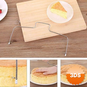 Paslanmaz Çelik Ayarlanabilir Pasta Dilimleyici – Çok Amaçlı Kesme Teli