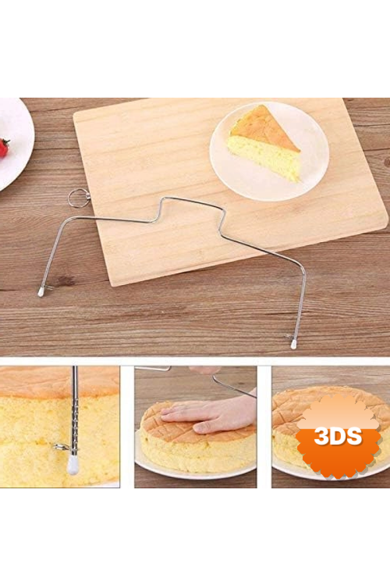 Paslanmaz Çelik Ayarlanabilir Pasta Dilimleyici – Çok Amaçlı Kesme Teli