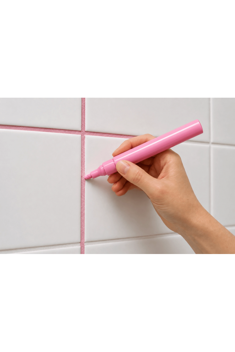 Derz Kalemi Fayans Arası Yenileme Suya Dayanıklı Derz Boyama Kalemi - Pembe