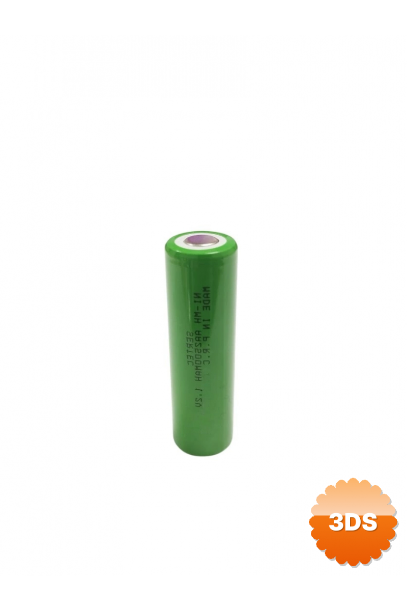 Sertec - 1.2v 2500 Mah - Aa - Nı - mh Şarjlı Pil - (başsız / Flat Head)