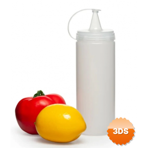 Şeffaf Sos Şişesi - 700 Ml (3 Adet )