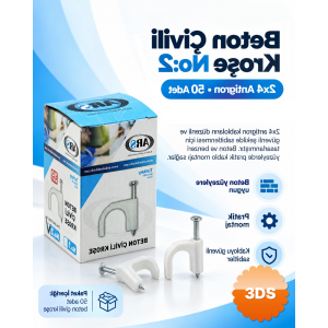 Beton Çivili Kroşe No:2 (2x4 Antigron) – 50 Adet