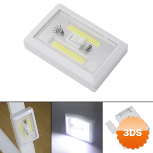 2 Ledli Pilli Lamba Anahtarlı Portatif Led Işık Mıknatıslı Yapışkanlı Dolap Duvar Işığı