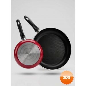 Tava 28 Cm Alüminyum Yapışmaz Tava Non Stick Kırmızı Tava Günlük Mutfak Kullanımı İçin İdeal