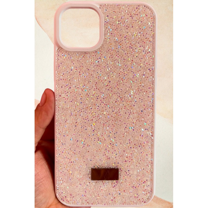 iPhone 14 Plus / 15 Plus Yıldız Tozu Premium Beyaz Silikon Kılıf