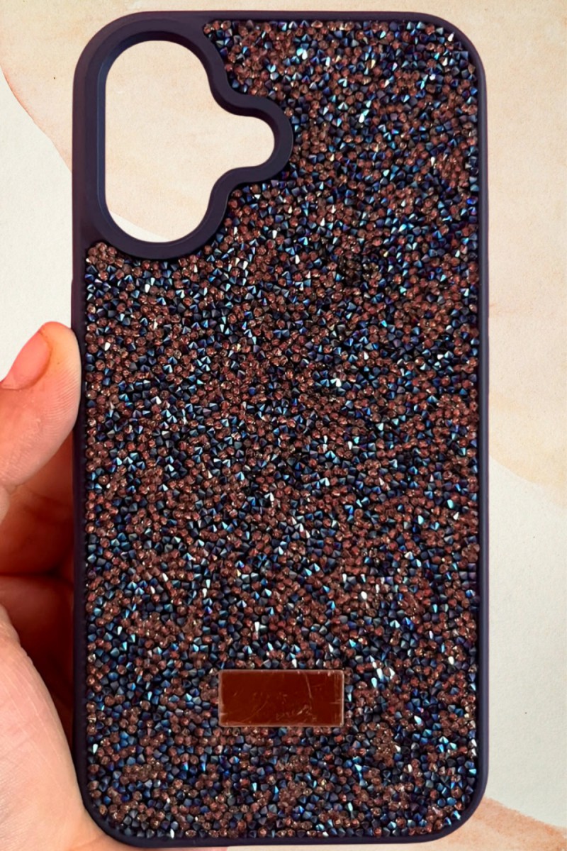iPhone 16 Yıldız Tozu Premium Lacivert Silikon Kılıf