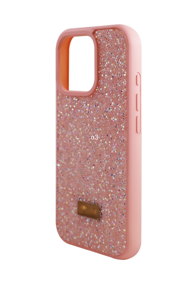 iPhone 15 Pro Max Yıldız Tozu Premium Pembe Silikon Kılıf
