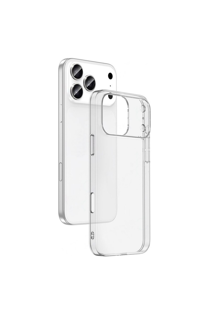 iPhone 17 Pro Uyumlu Şeffaf Silikon Telefon Kılıfı