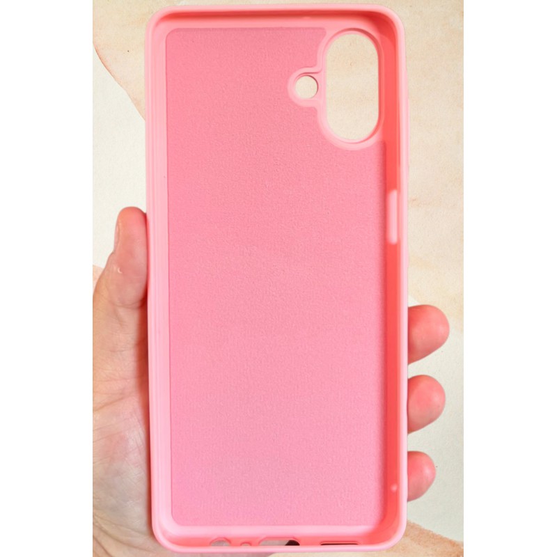 Samsung Galaxy A07 Yıldız Tozu Premium Pembe Silikon Kılıf