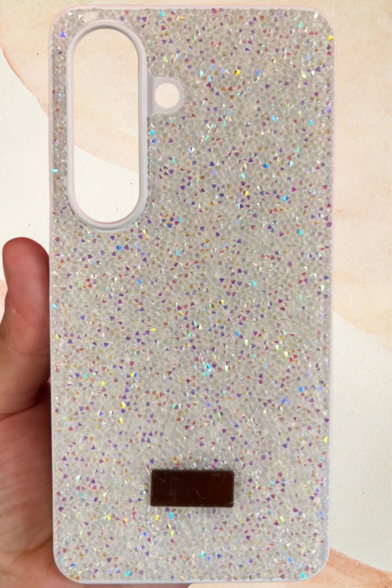 Samsung Galaxy S26 Yıldız Tozu Premium Beyaz Silikon Kılıf