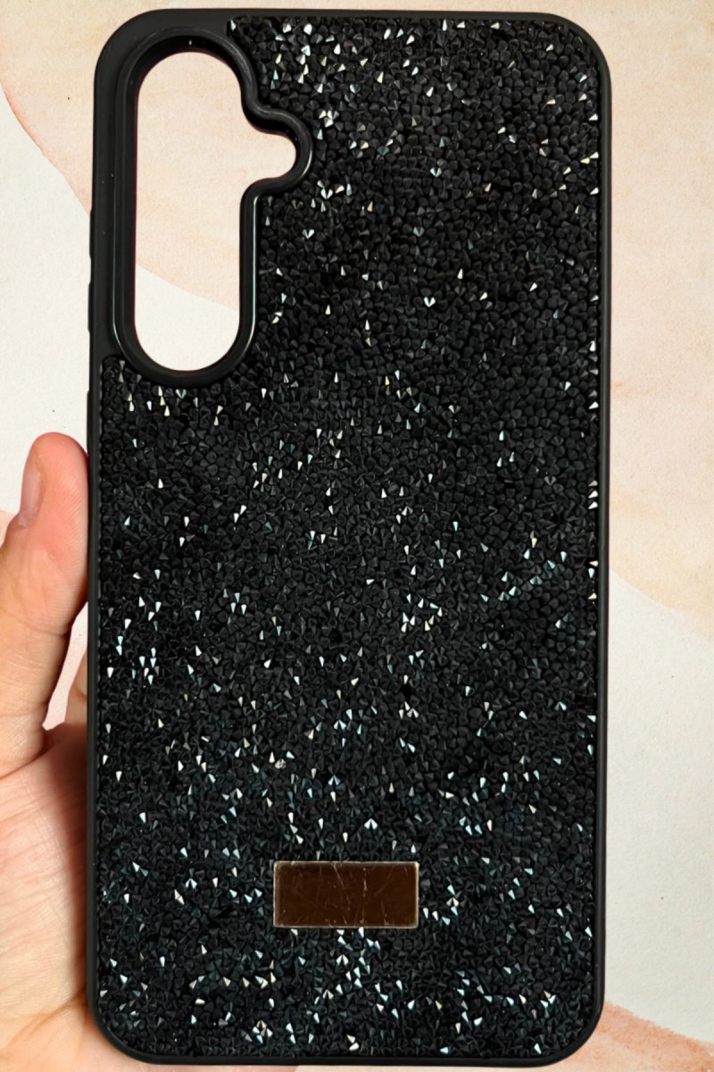 Samsung Galaxy A35 Yıldız Tozu Premium Siyah Silikon Kılıf