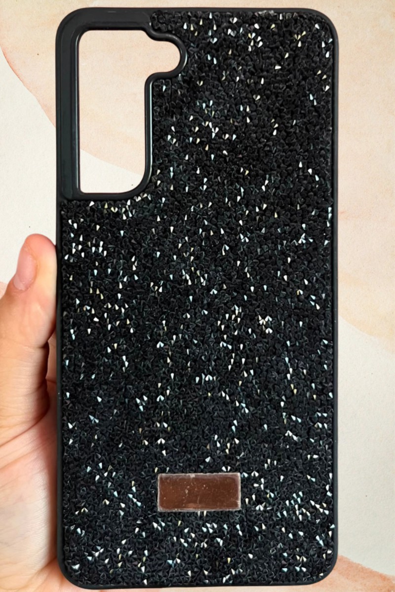 Samsung Galaxy S21 FE Yıldız Tozu Premium Siyah Silikon Kılıf
