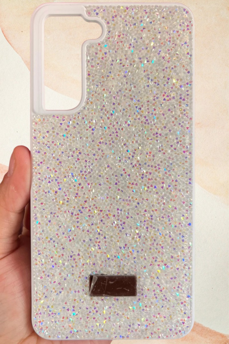 Samsung Galaxy S21 FE Yıldız Tozu Premium Beyaz Silikon Kılıf