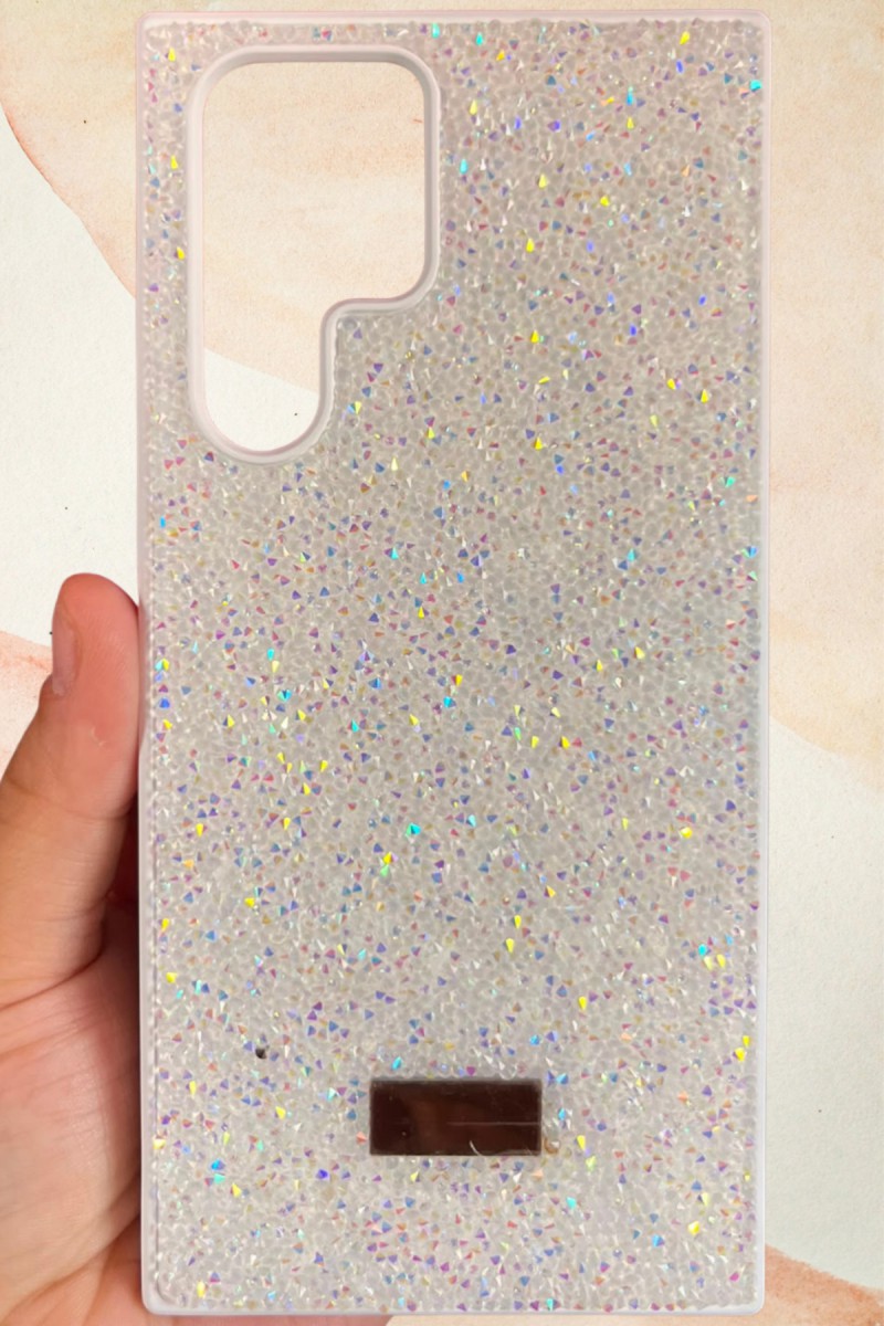 Samsung Galaxy S22 Ultra Yıldız Tozu Premium Beyaz Silikon Kılıf