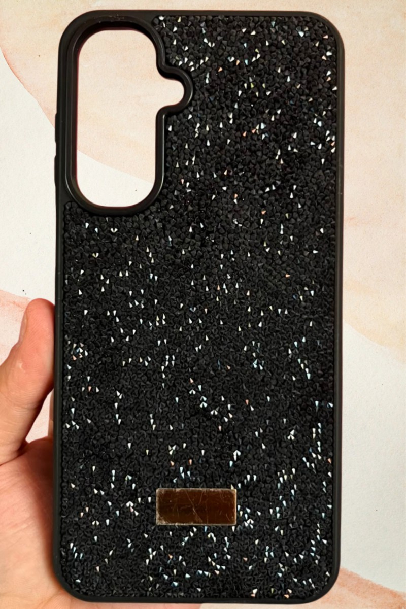 Samsung Galaxy A16 Yıldız Tozu Premium Siyah Silikon Kılıf
