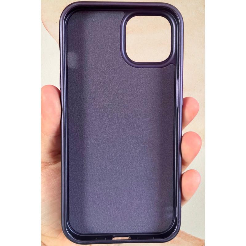 iPhone 13 / 14 Yıldız Tozu Premium Mor Silikon Kılıf