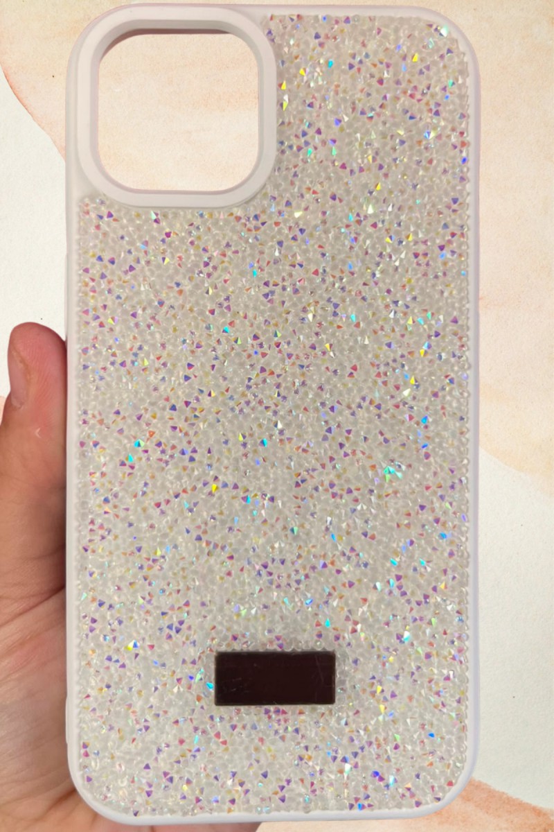 iPhone 13 / 14 Yıldız Tozu Premium Beyaz Silikon Kılıf