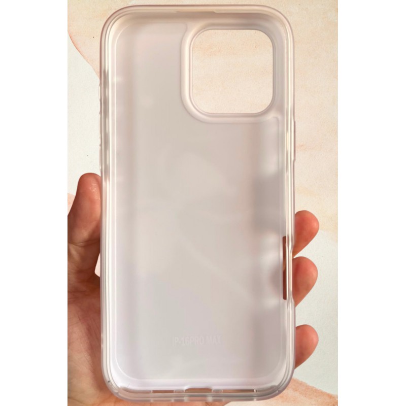 iPhone 16 Pro Max Uyumlu İnci Işıltısı Fiyonk Taşlı Beyaz Silikon Telefon Kılıfı