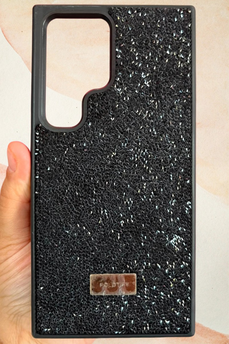 Samsung Galaxy S24 Ultra Yıldız Tozu Premium Siyah Silikon Kılıf