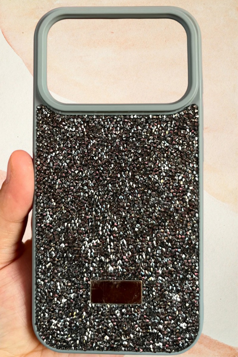 iPhone 17 Pro Yıldız Tozu Premium Gri Silikon Kılıf
