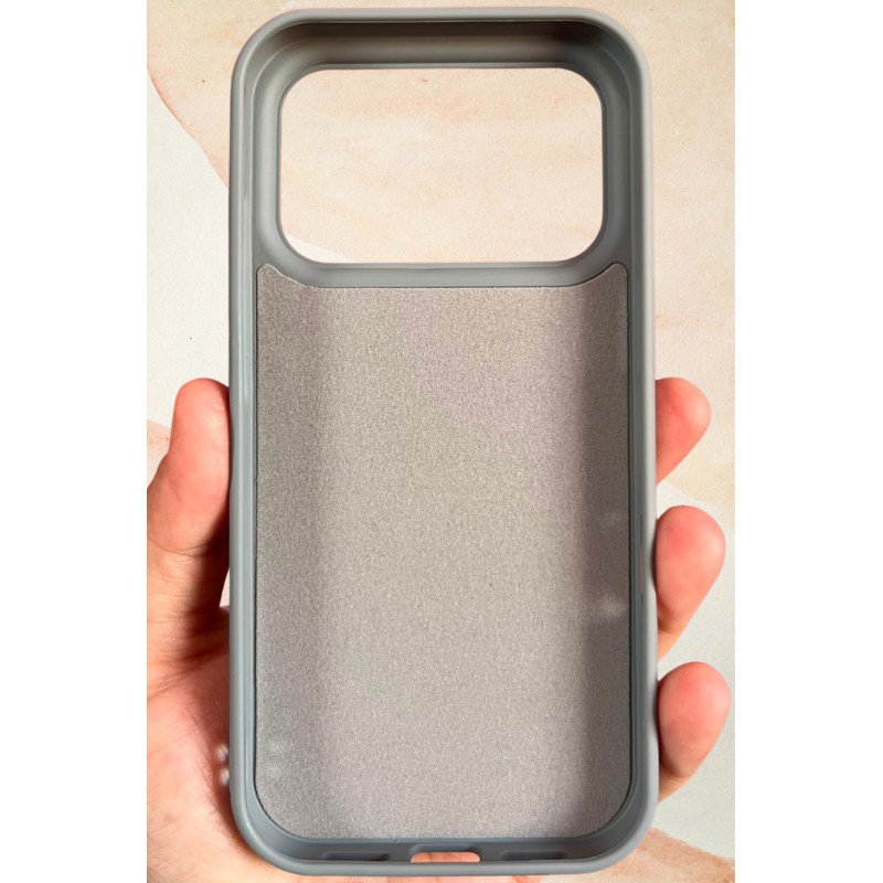 iPhone 17 Pro Yıldız Tozu Premium Gri Silikon Kılıf