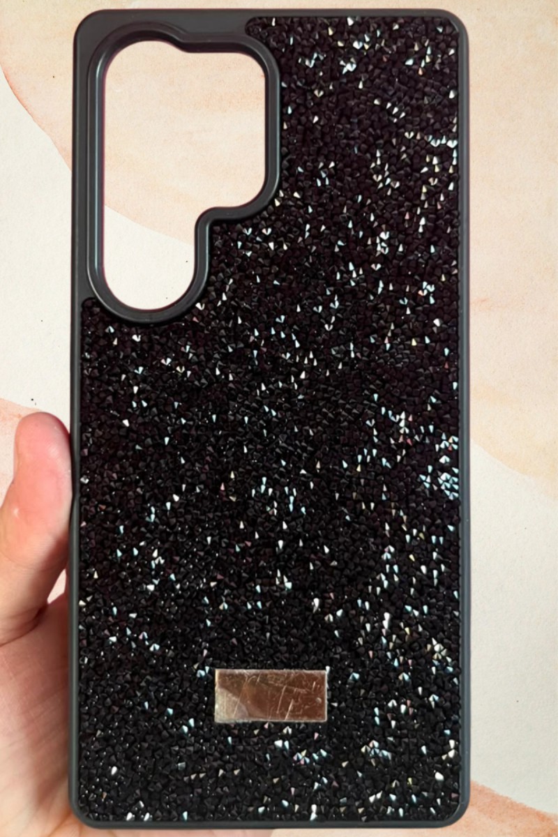 Samsung Galaxy S25 Ultra Yıldız Tozu Premium Siyah Silikon Kılıf
