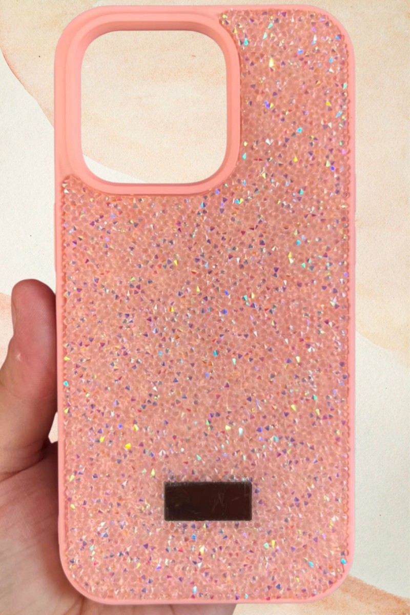 iPhone 14 Pro Yıldız Tozu Premium Pembe Silikon Kılıf